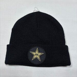 Rockstar Energy Drink Black Knit Cuff Beanie Cap Hat Winter Adult OS